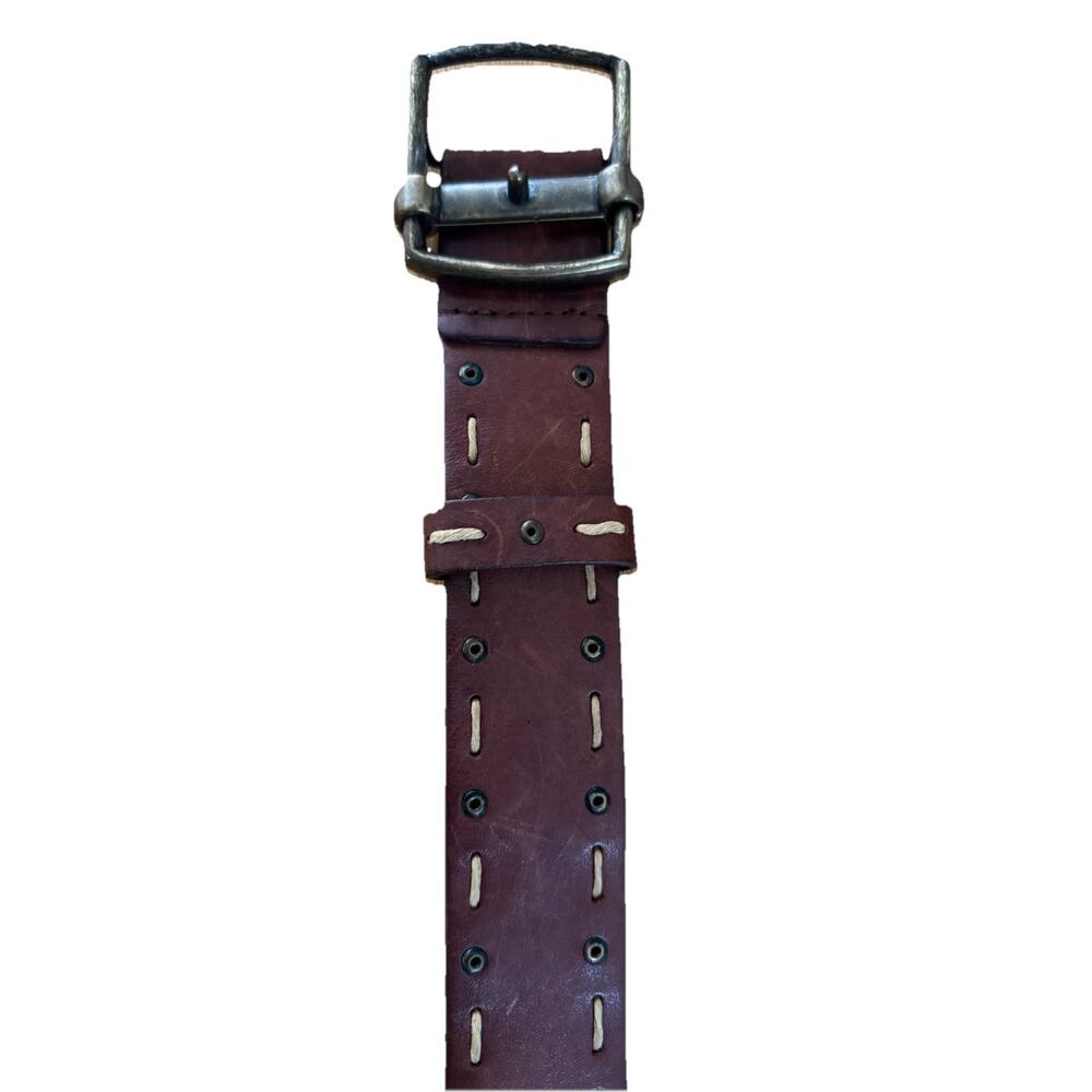 Vintage Olga Santini Brown Leather Belt Size M Women's